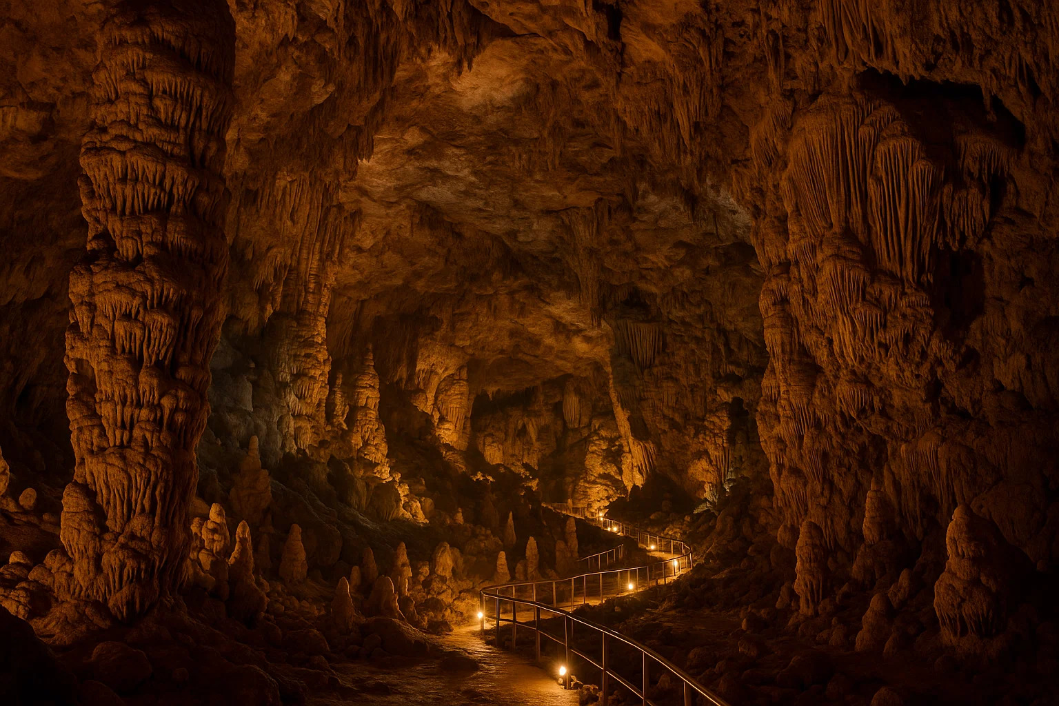 Inside Nguom Ngao Cave