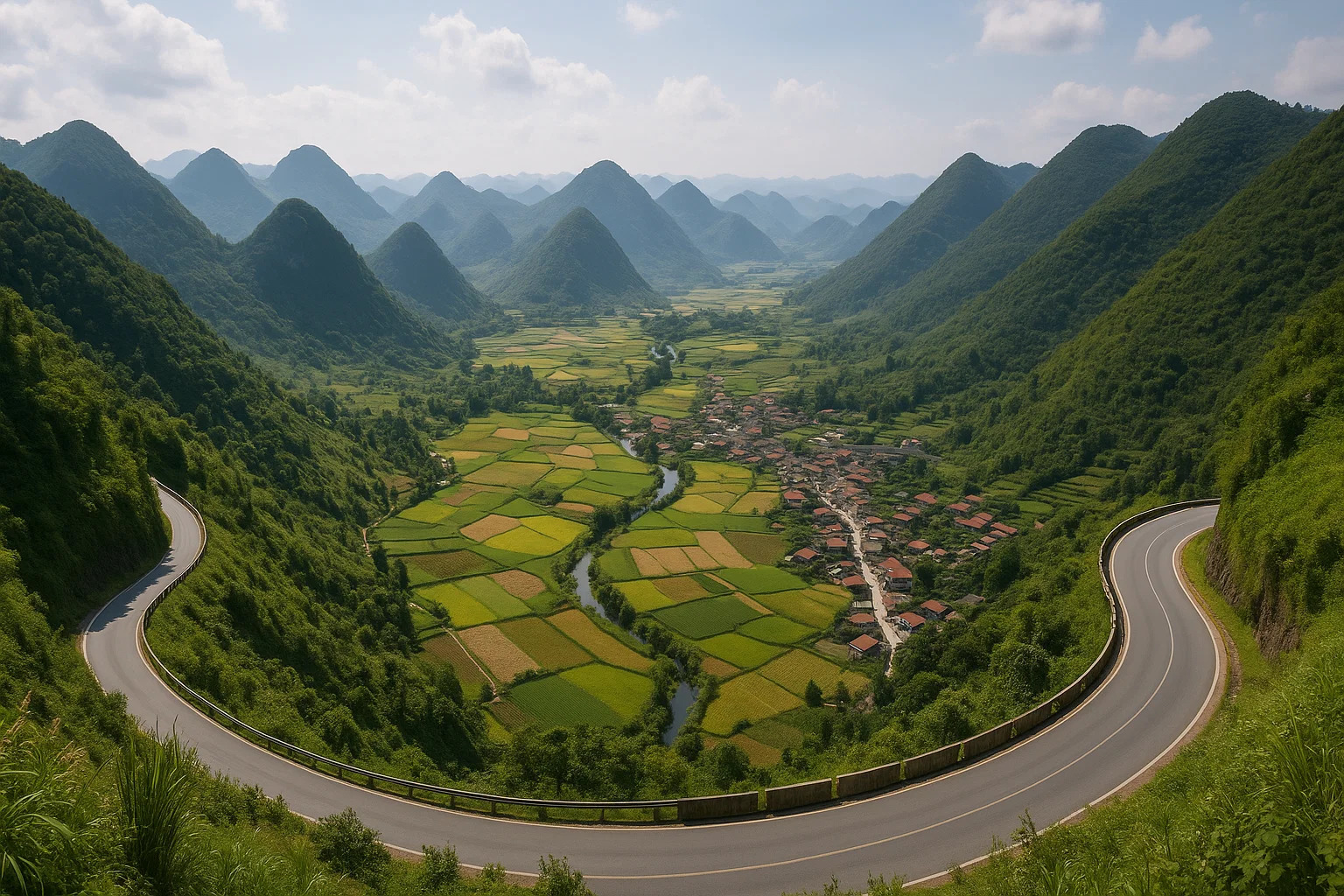 Quan Ba Heaven Gate panoramic view