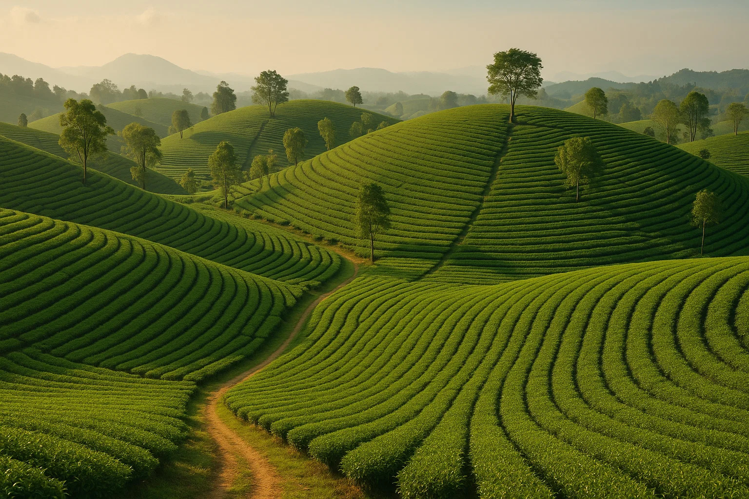 Tea hills in Thai Nguyen